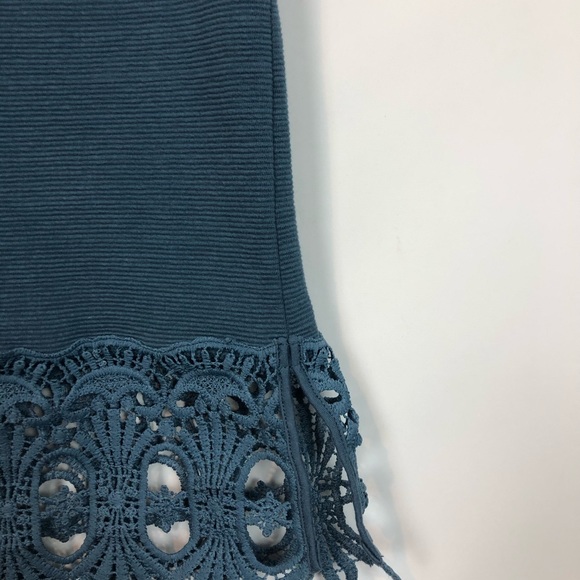 Saturday Sunday Ribbed Lace Trim Top XS - Picture 4 of 6